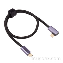 USB C à USB C à 90 degrés Design